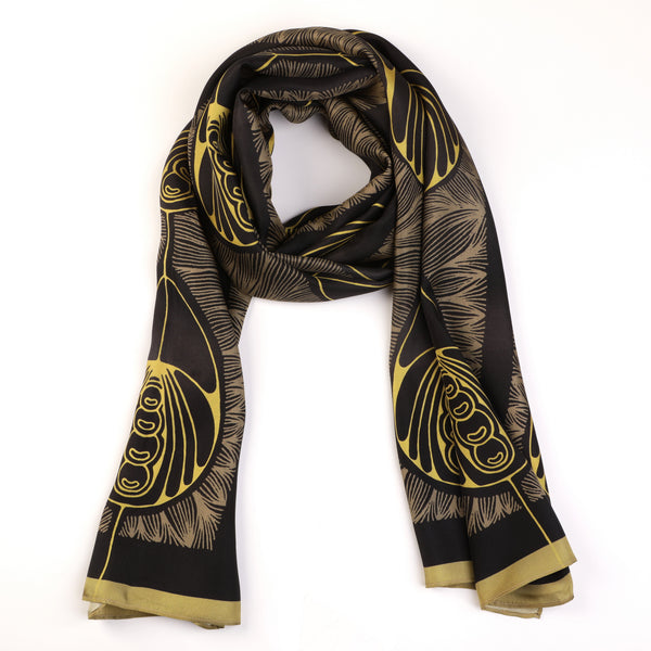 Silk scarf, brown 