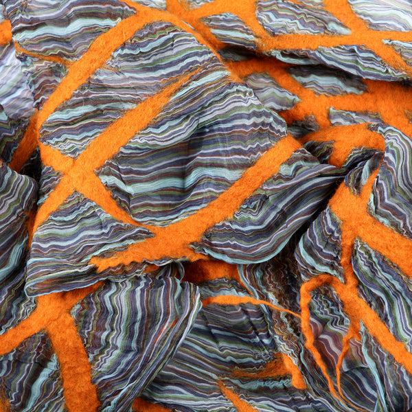 The-Blue-Orange-Nuno-Felted-Shawl-silk-marino-wool-scarf-2017-packshot-closeup-view