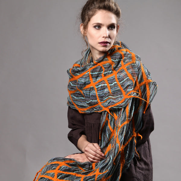 The-Orange-Blue-Nuno-Felted-Shawl-silk-marino-wool-scarf-2016-packshot