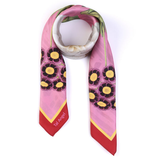 The Pink Camellia Silk Scarf