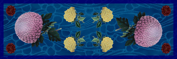 The-Blue-Dhalia-Silk-Scarf-flower-rectangular-65X200 cm-full-view