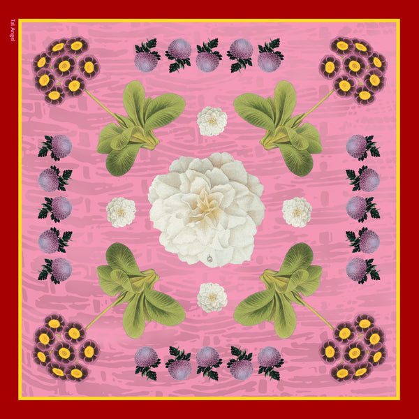 The-Pink-Camelia-Silk-Scarf - square-carre-90x90-full-view