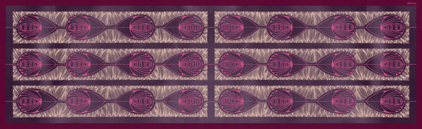 The-Violet-Belle-Époque-Silk-Scarf-pink-rectangular-Tal Angel-65X220 cm-full-view