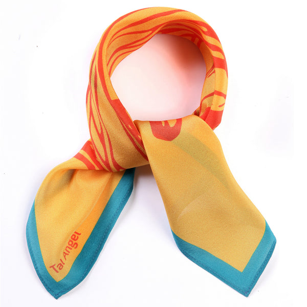 The-Yellow-Flower-Handkerchief-silk-square-orange-blue-45x45-packshot closeup