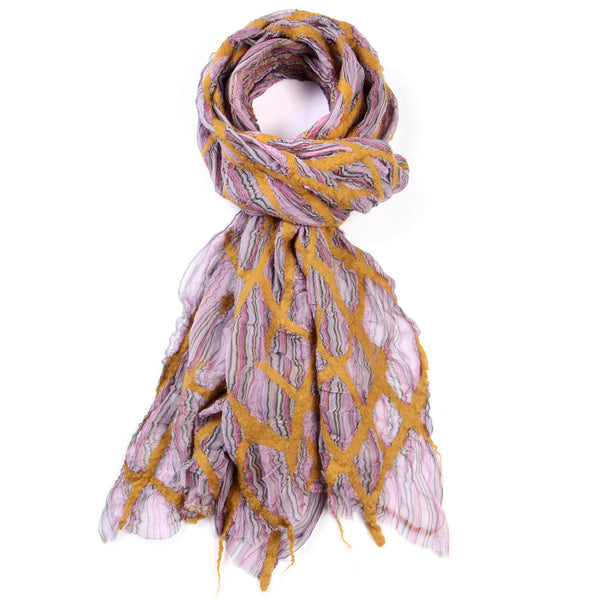 The-Yellow-Pink-Nuno-Felted-Shawl-silk-marino-wool-scarf-2016-packshot-closeup